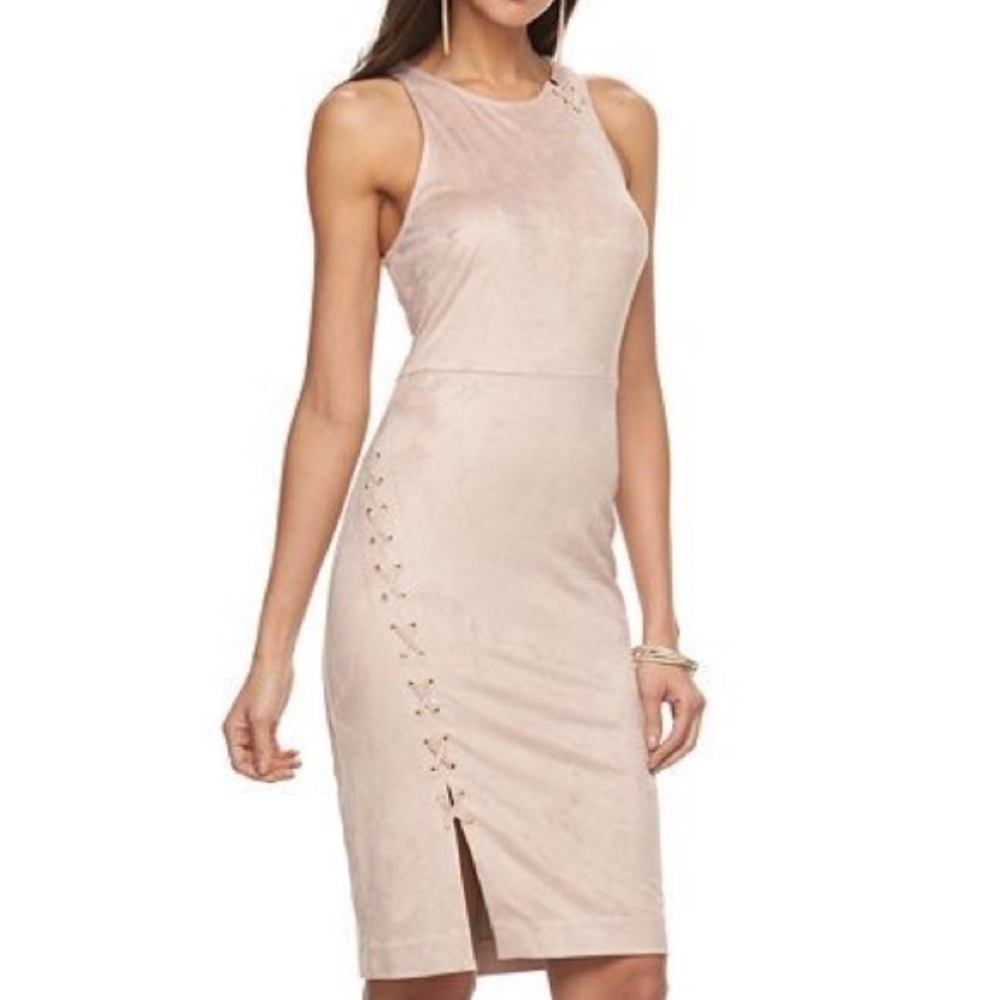 Faux Suede Tank Dress